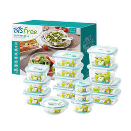 Bisfree plastic food container - Family Set 15PCs - LBF631S15